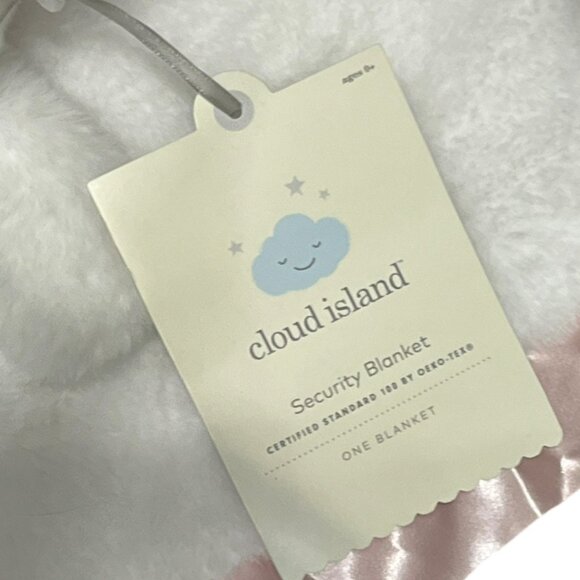 Cloud Island White Unicorn Plush Lovey Pink Satin Security Blanket 14x14 New - Picture 6 of 10